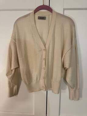 Falconeri 100% Cashmere V-Neck Cropped Cardigan